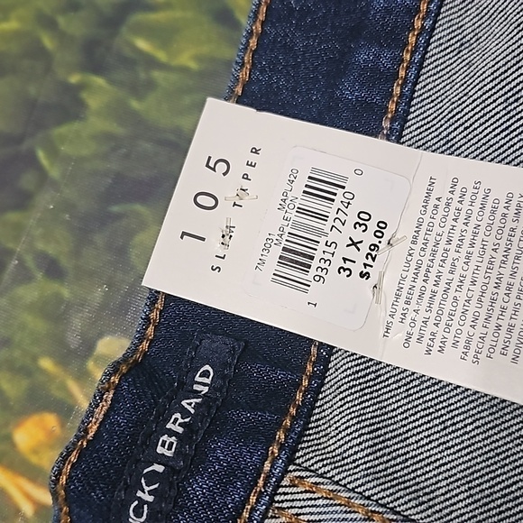 Lucky Brand Slim Tapered 105 Mapleton Jeans Size 31x30 NWT‎ - Picture 3 of 6